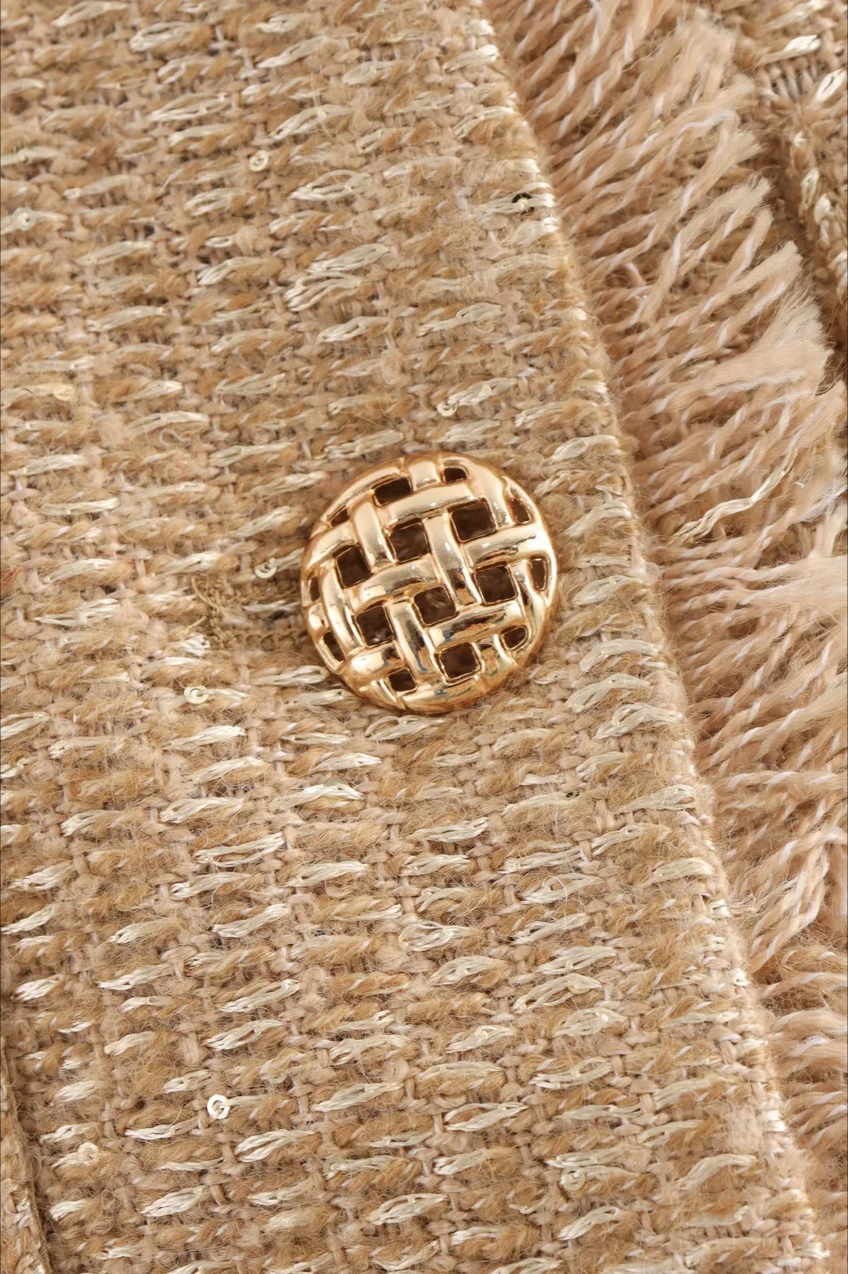 Tweed Button Front Jacket
