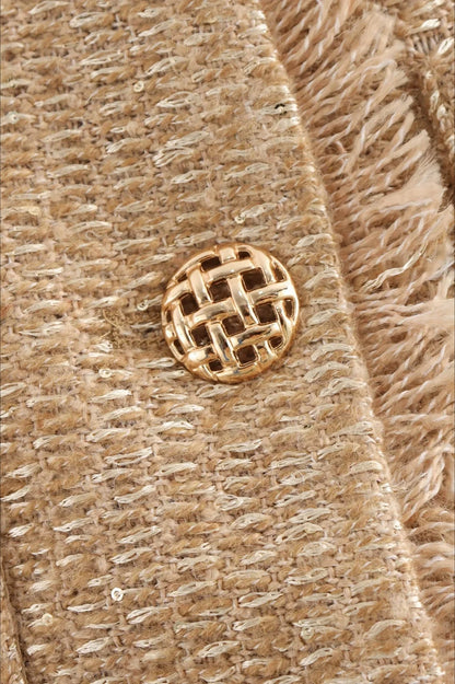Tweed Button Front Jacket