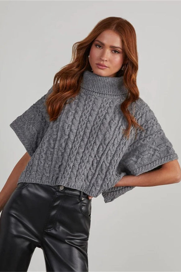 Oversized Turtleneck Pullover Sweater