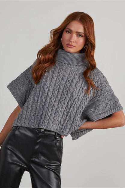 Oversized Turtleneck Pullover Sweater
