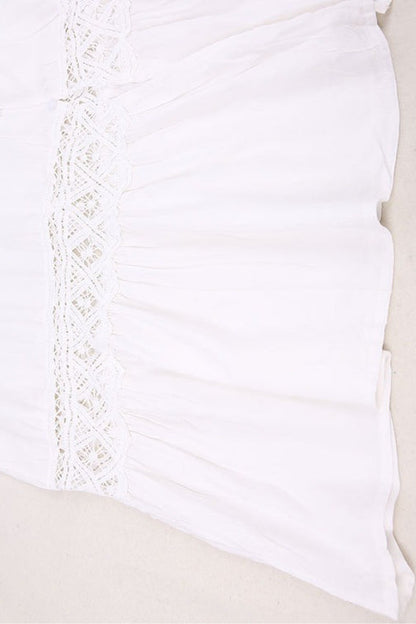 Lace Trim Sheer Flowy Boho Dress