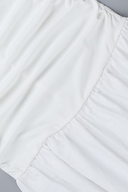 Sexy Hollow Strapless Maxi Vacation Dress