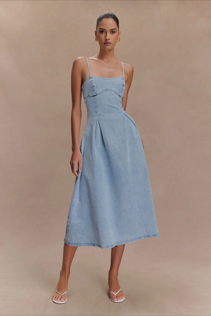 Strapless Denim Dress