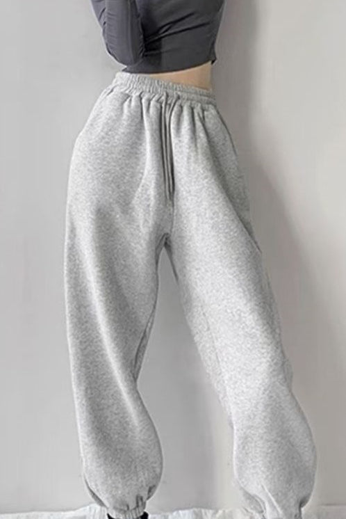 Fleece Lined Loose Knit Pants