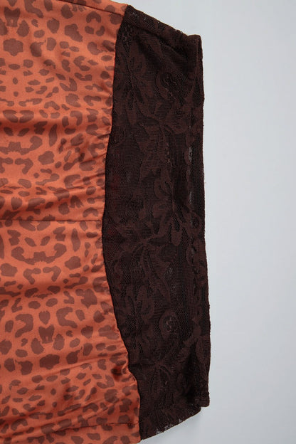 Leopard Print Hoodie Flared Pants Set