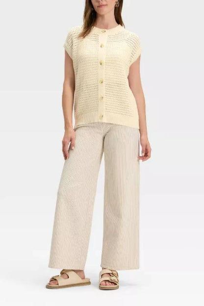 Women's Pointelle Sweater Vest