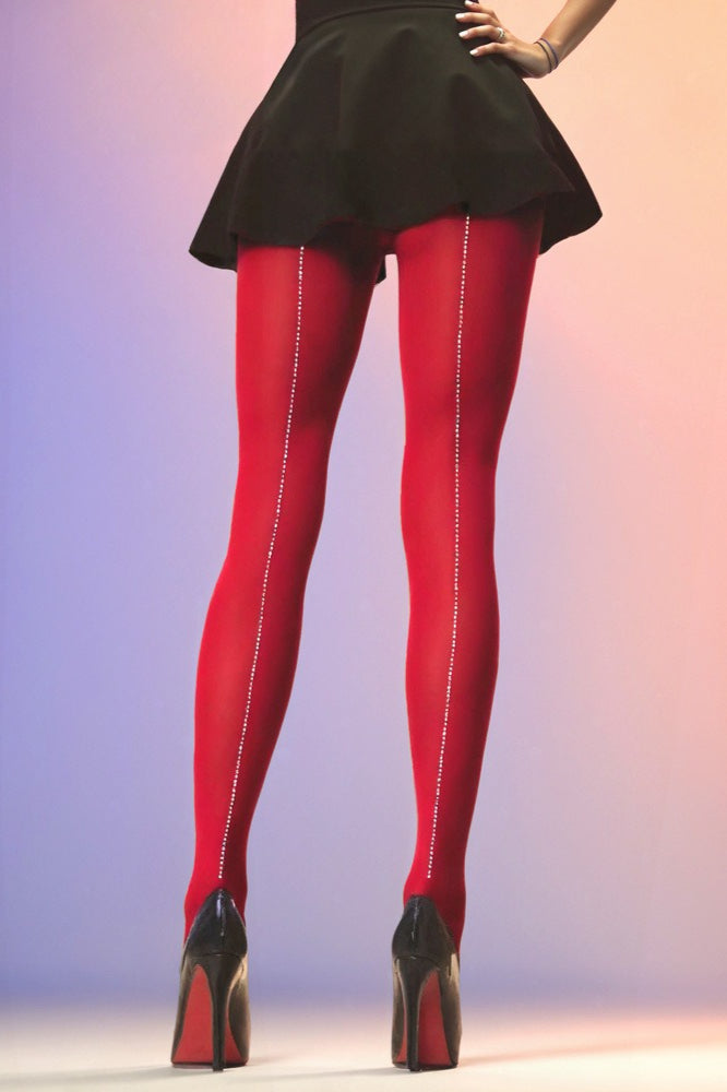 Plus Size 120D Crystal Embellished Tights