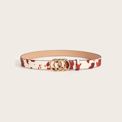 Retro Animal Print Statement Waist Belt