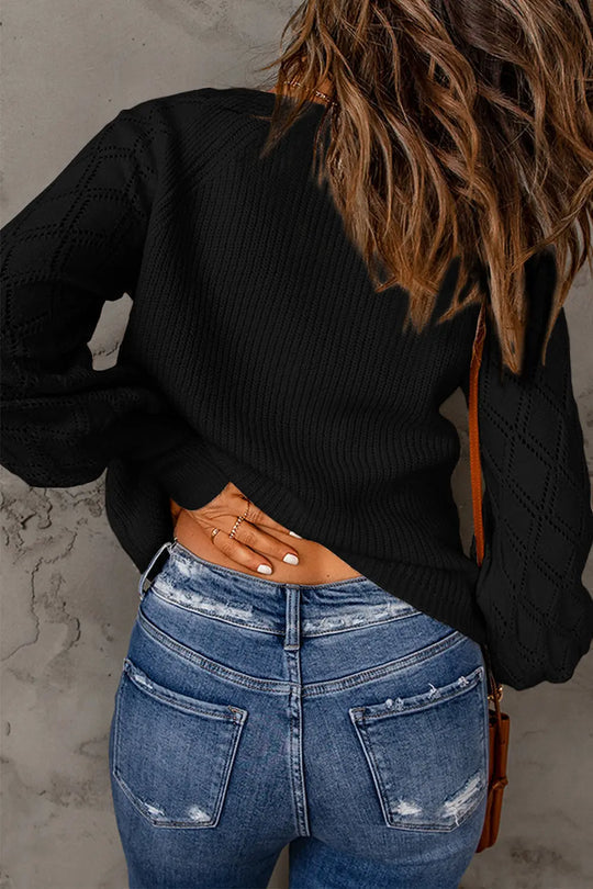 V Neck Long Sleeve Button Down Ribbed Sweatshirts Cardigan