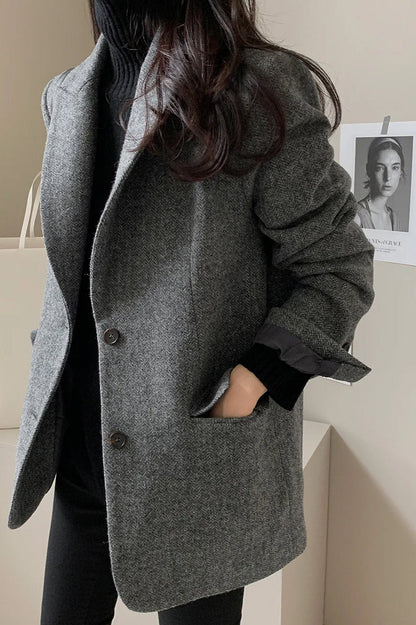 Versatile Wool Casual Blazer