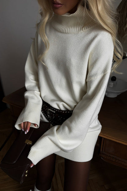 Loose Fit Long Turtleneck Sweater