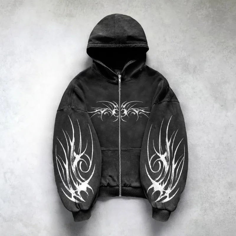 Retro Graphic Oversized Hoodie