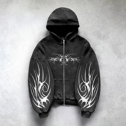 Retro Graphic Oversized Hoodie