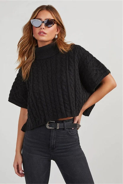 Oversized Turtleneck Pullover Sweater