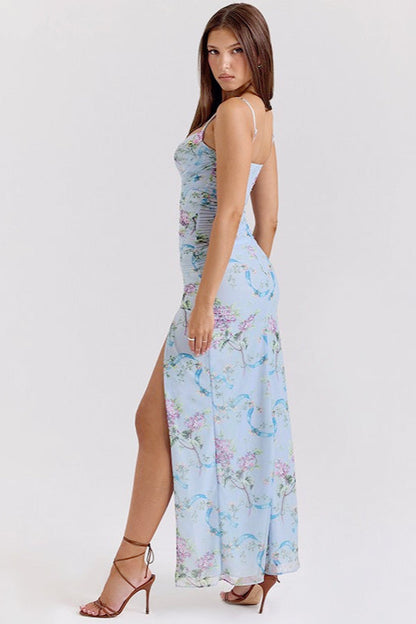 Lace Floral Maxi Slip Dress
