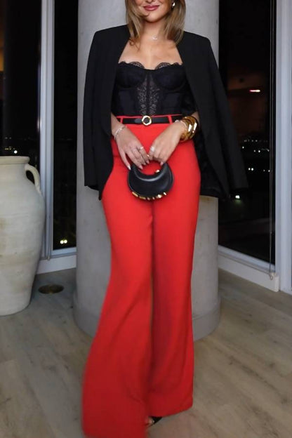 Black tailored suit jacket