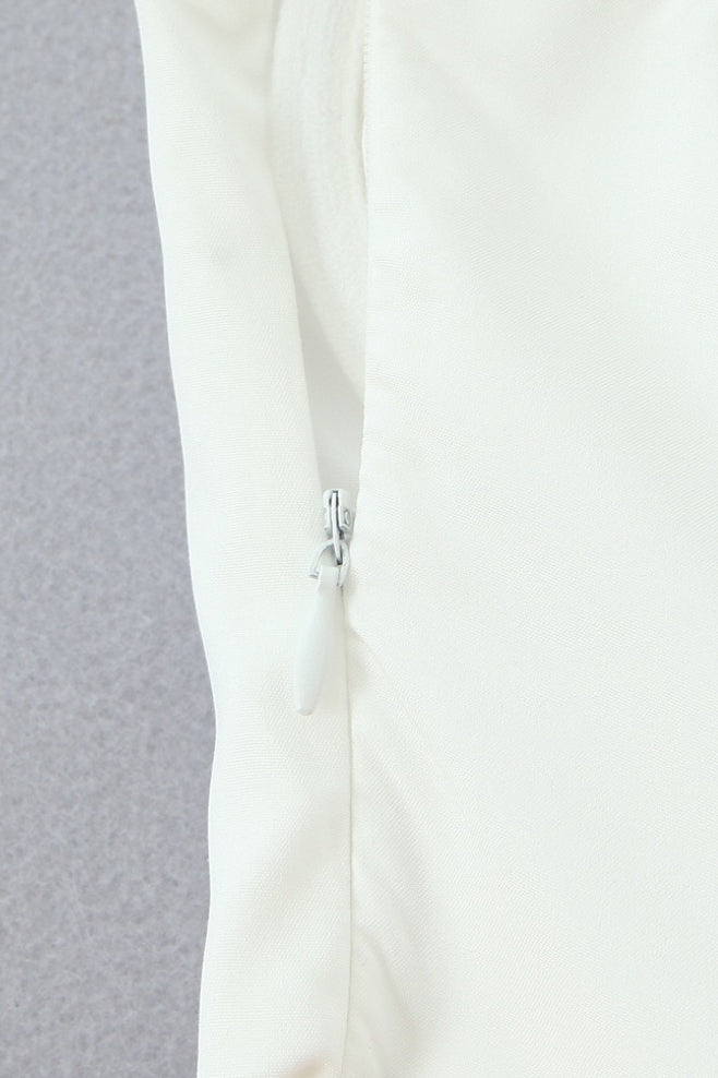 Romantic Bow Boned Strapless Slim Solid Prom Dress