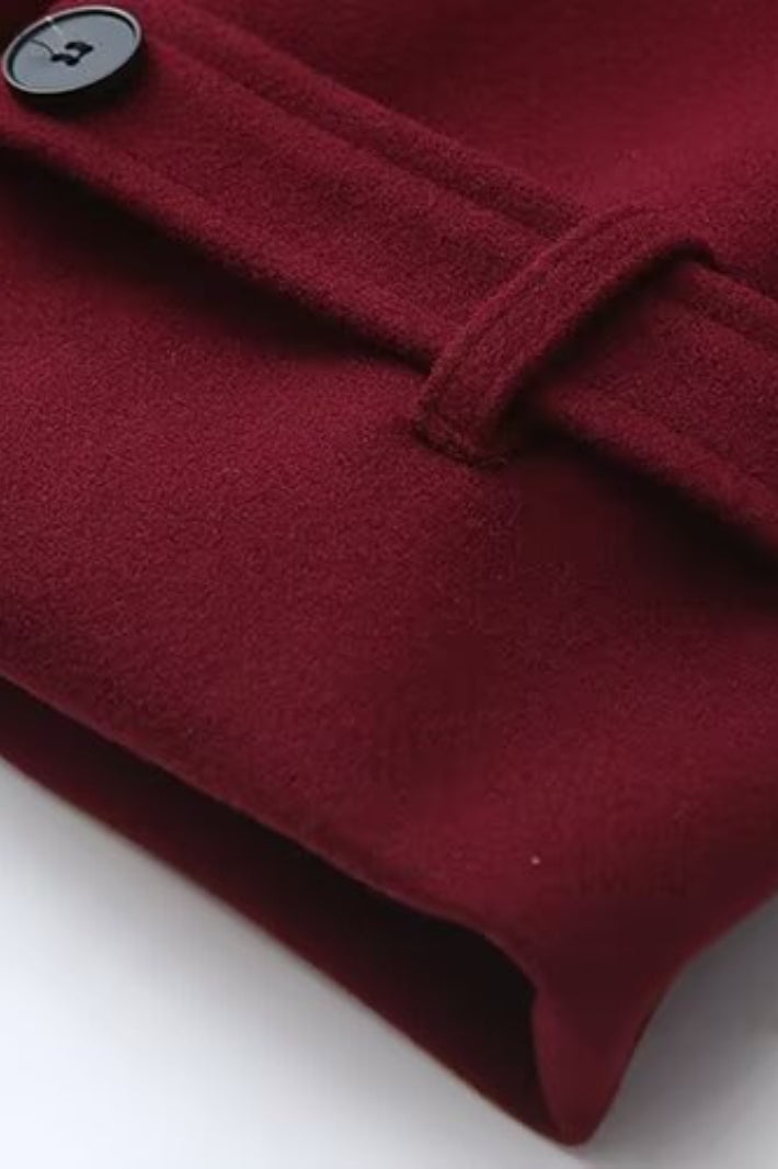Vintage Waisted Lapel Wool Overcoat