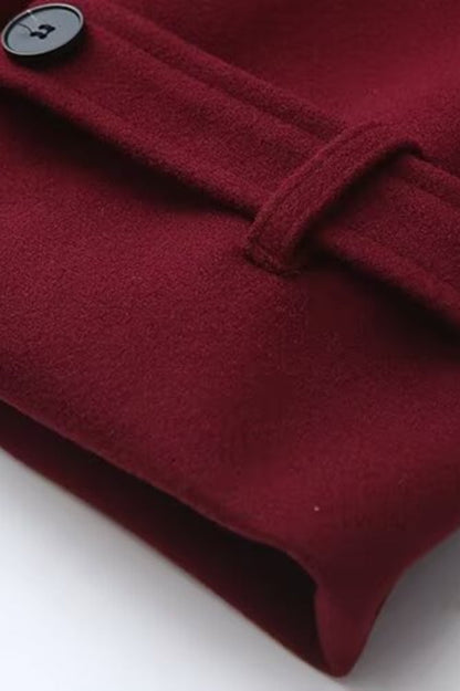Vintage Waisted Lapel Wool Overcoat