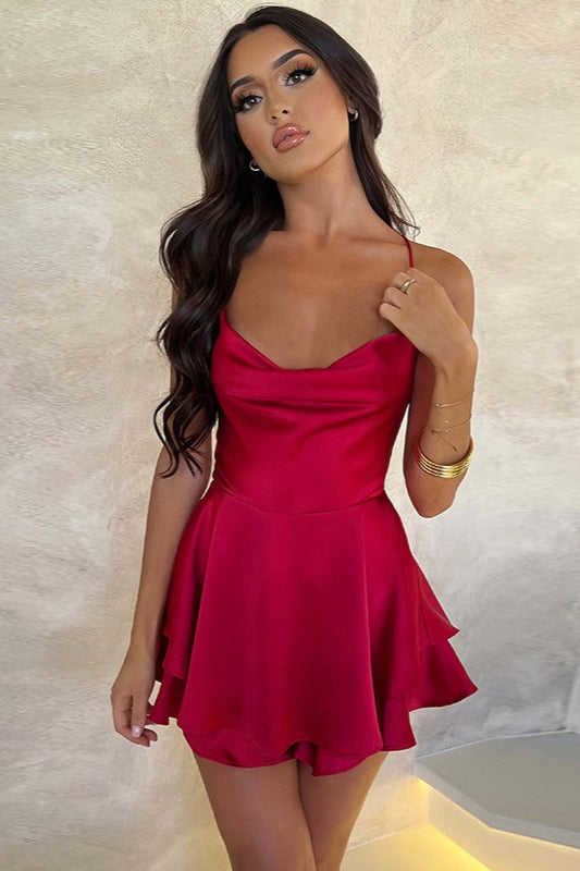 Off Shoulder Bodycon Slip Graduation Party Dress