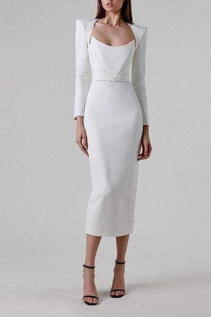 Hollowed-out, form-fitting evening dress