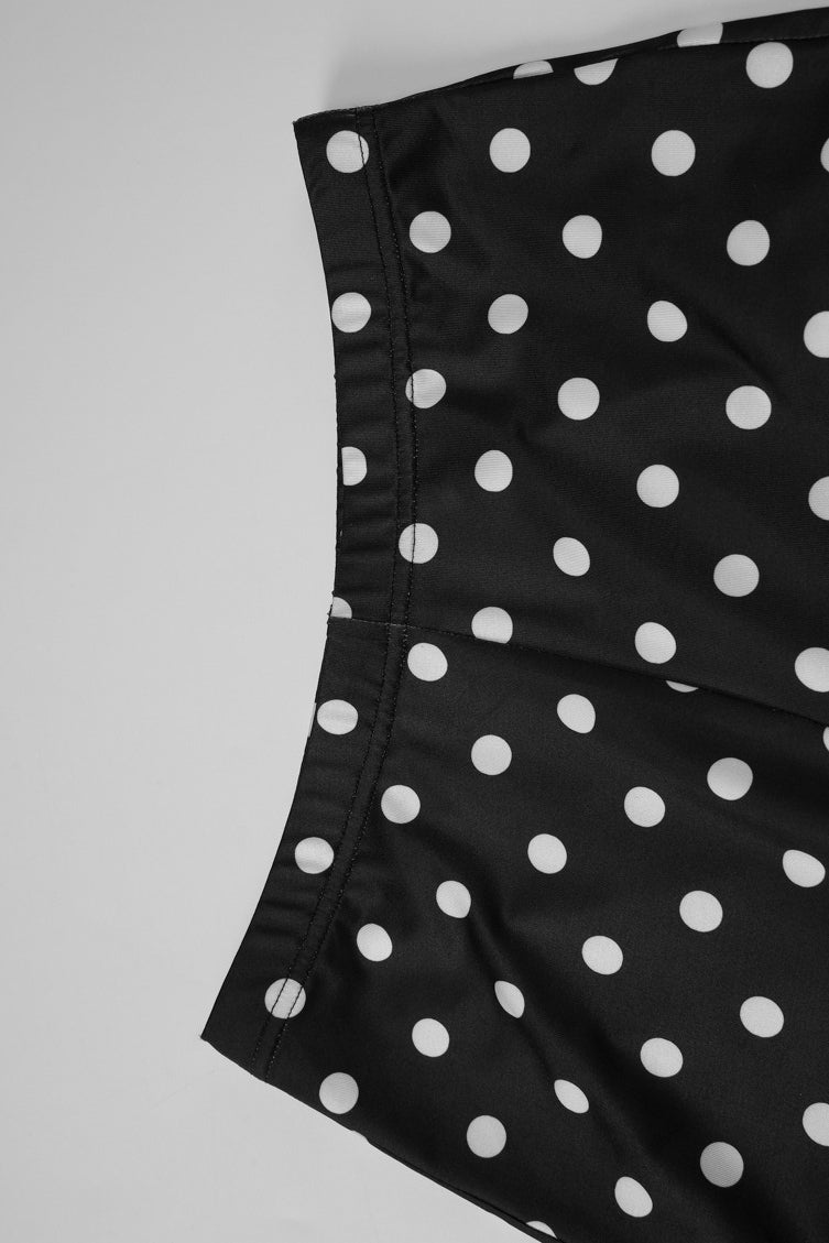 Polka Dot Print Low Rise Fitted Bermuda Shorts