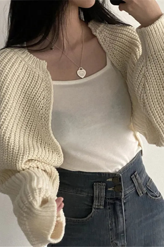 Elegant Knit Batwing Cardigan