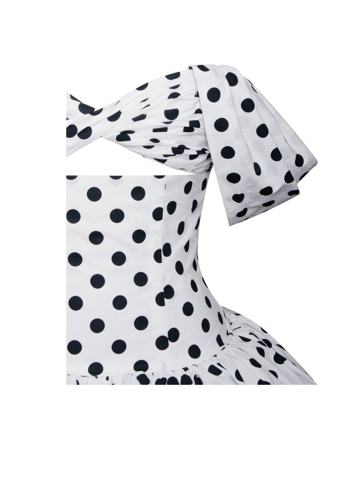 Umika Polka Dots Charming Bubble Hem Mini Dress