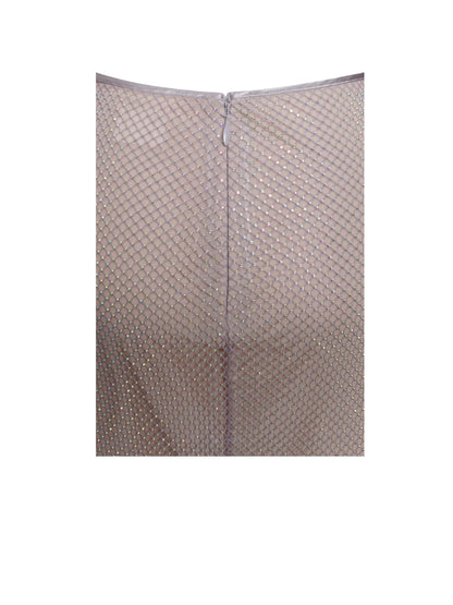 Gloria Mesh Stylish Rhinestone Maxi Skirt