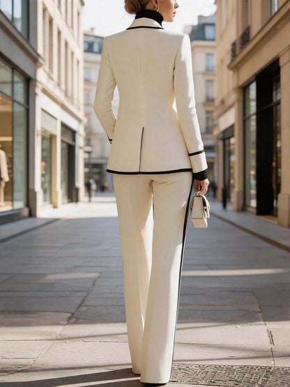 White Power Suit Set Business & Evening Outfit