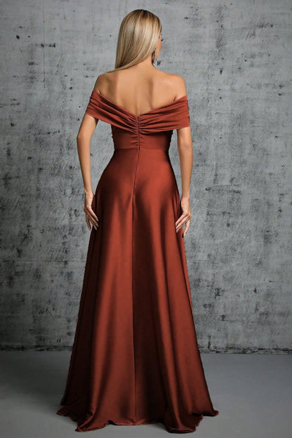 Off-Shoulder Slim-Fit Cocktail Formal Dress