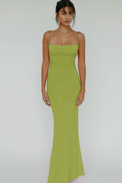 Sultry Solid Slip Dress