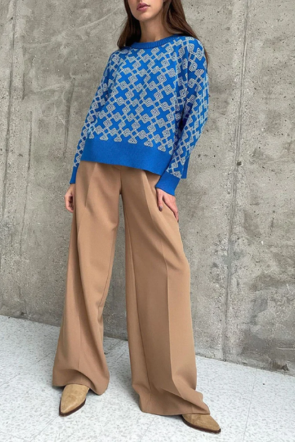 Chic on-trend Jacquard Sweater
