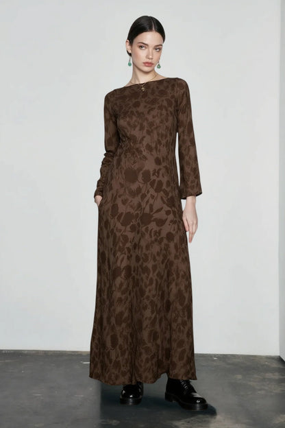 2024 Elegant O-neck High Waist Evening Party Streetwear Maxi Dress