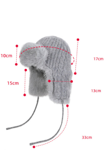 Fleece Lined Knit Trapper Hat