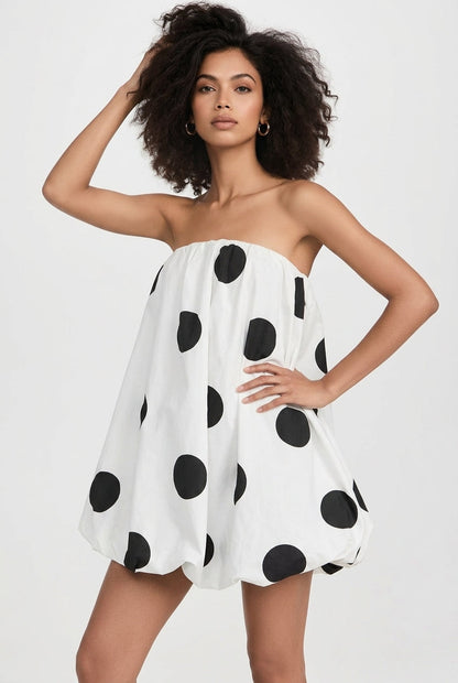 Polka Dot Print Bodycon Mini Dress