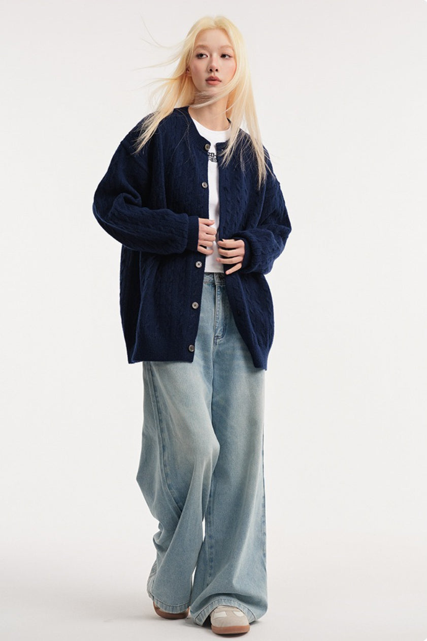 Cable Knit Vintage Cardigan