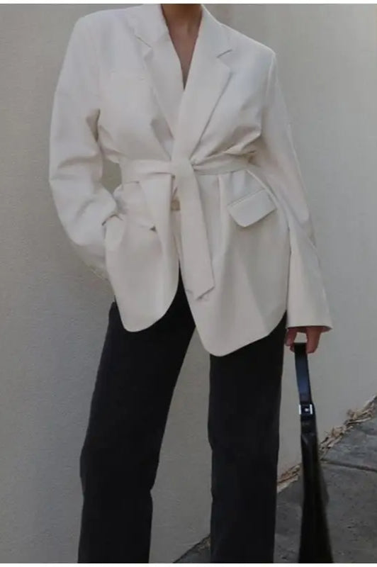 Lace-Up Casual Cardigan Blazer