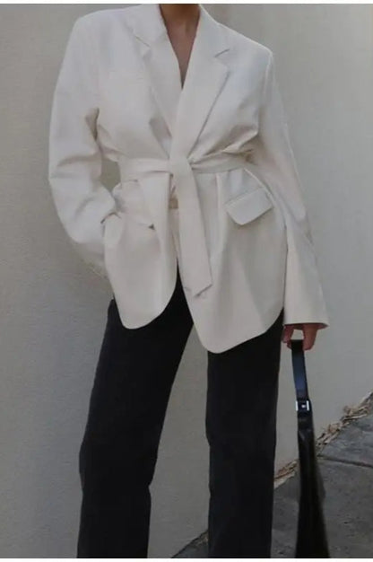 Lace-Up Casual Cardigan Blazer