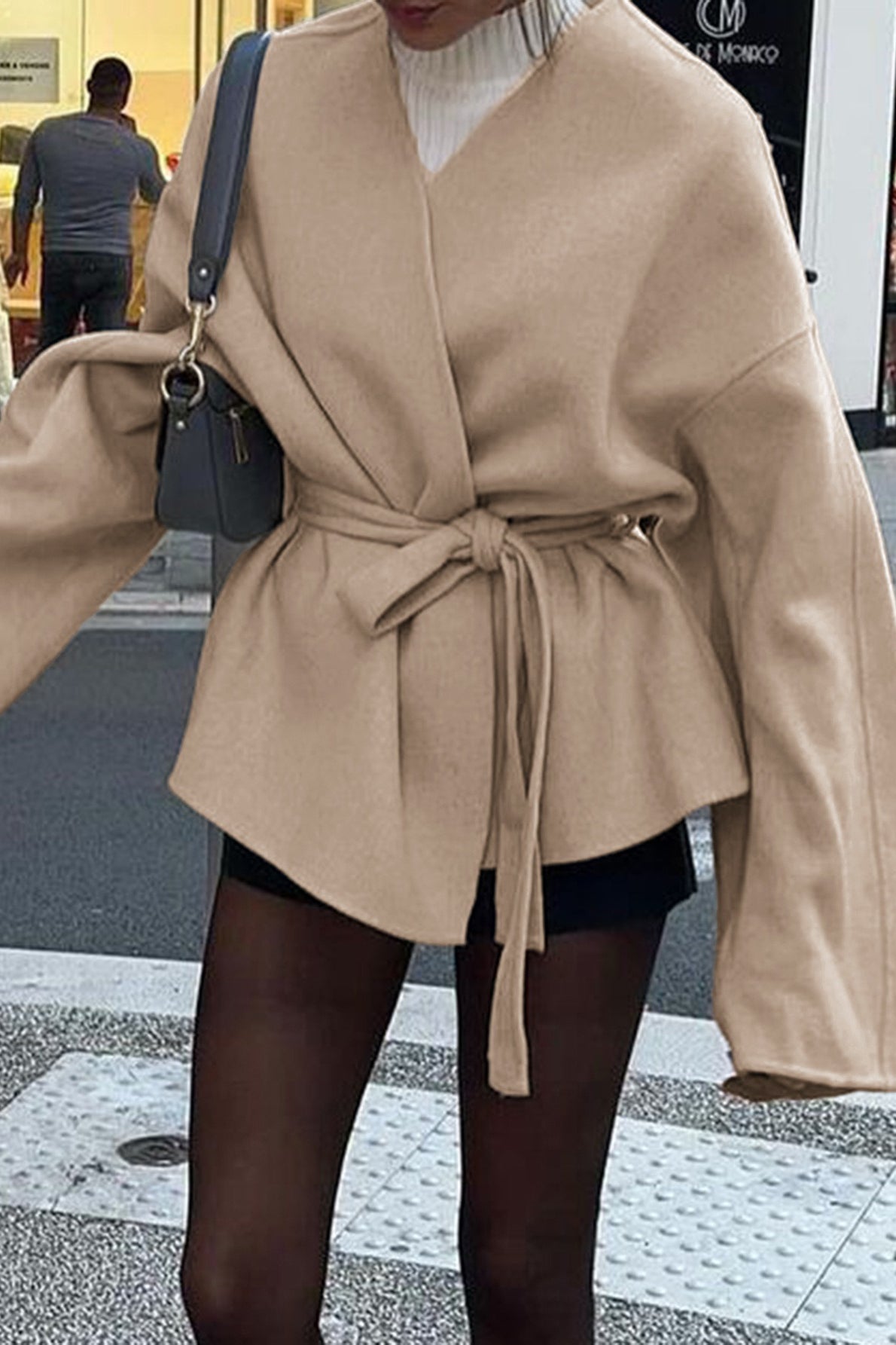 Tailored Long Sleeve Belted Trench Coat