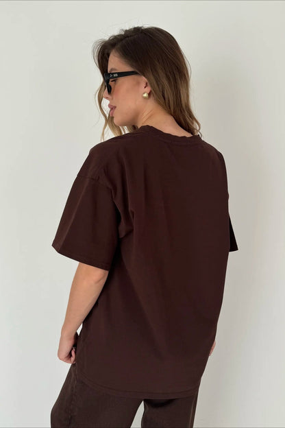 Cotton Loose Fit Casual Short Sleeve Tee