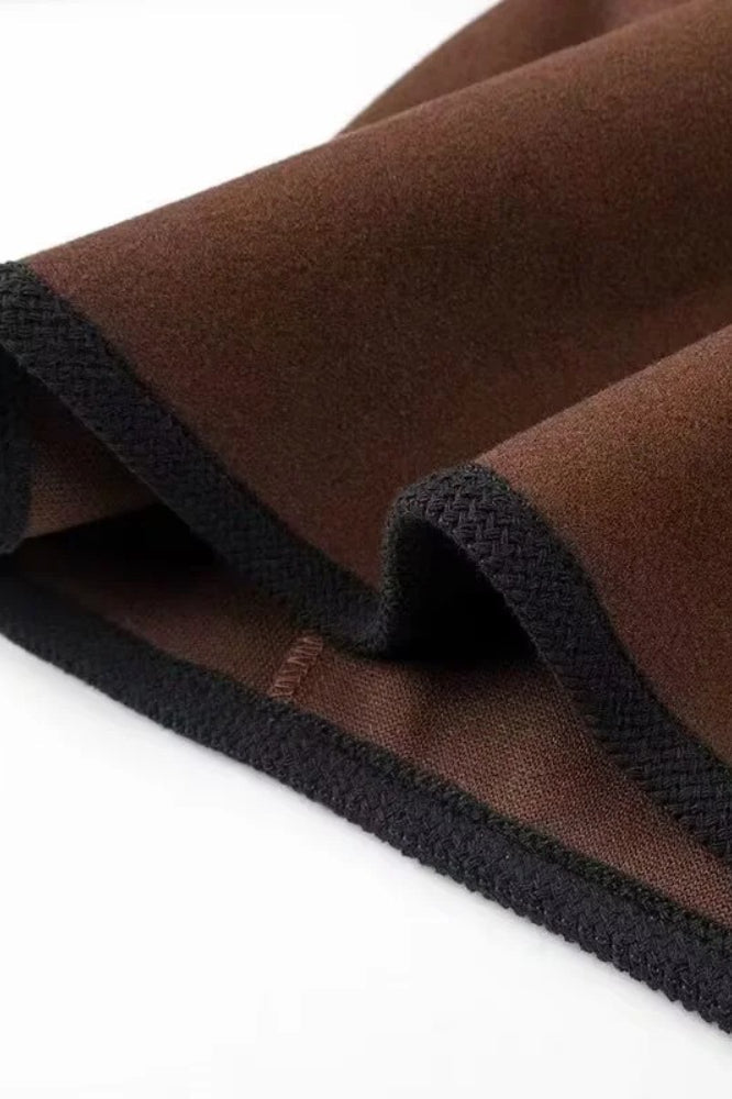 Structured Ribbed Stand Collar Coat