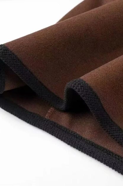 Structured Ribbed Stand Collar Coat