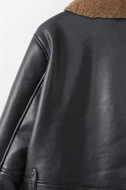 Vintage Lined Moto Style Jacket