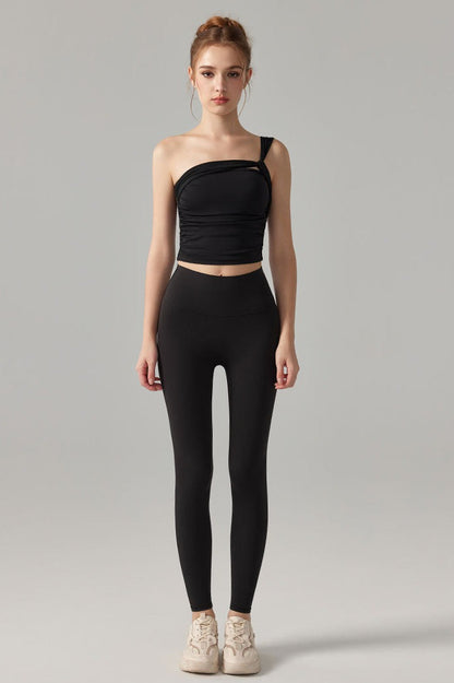 Romantic Single Shoulder Corset Bodycon Crop Top