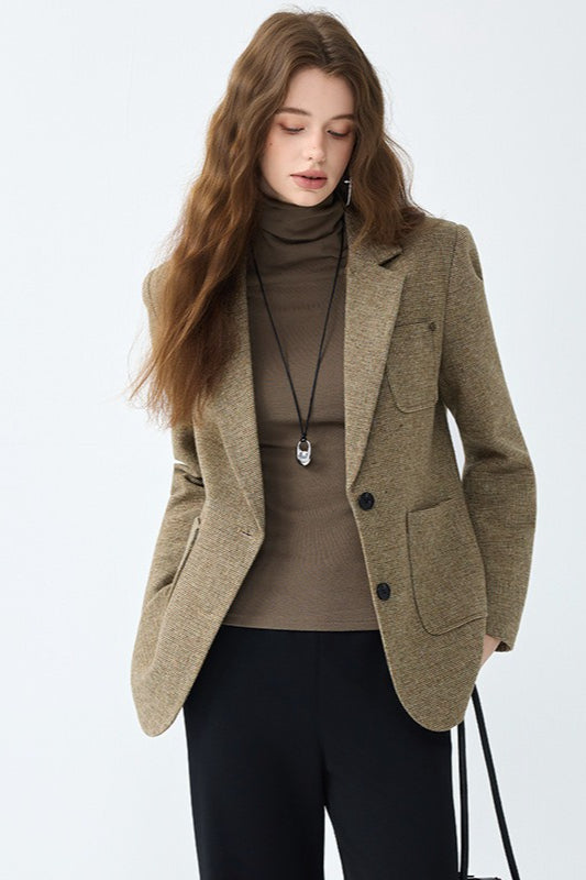 Maillard Brown Wool Blazer