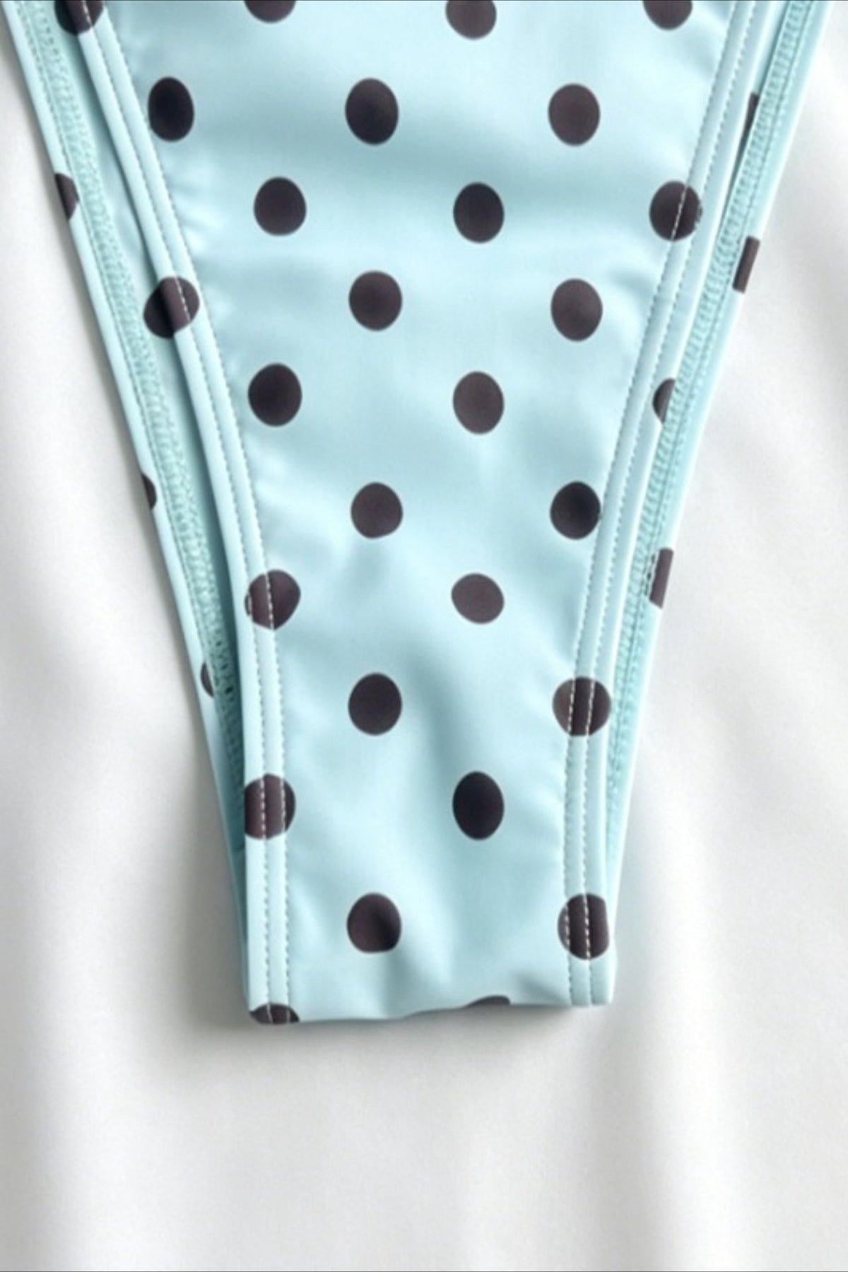 Retro Polka Dot Halter Triangle Bikini Set