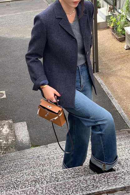 Slim Wool Coat Blazer