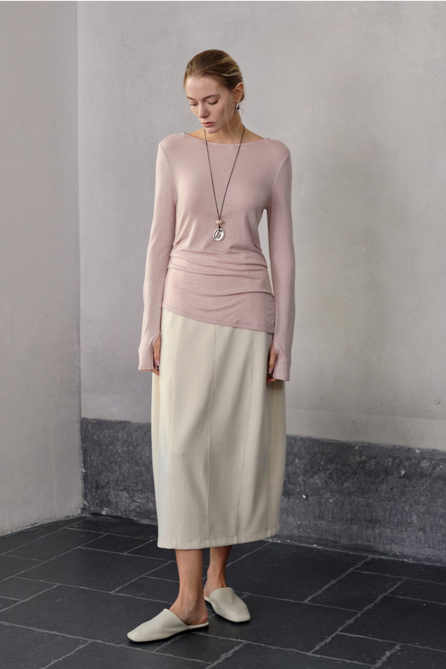 Lightweight Wool Blend Knit Top