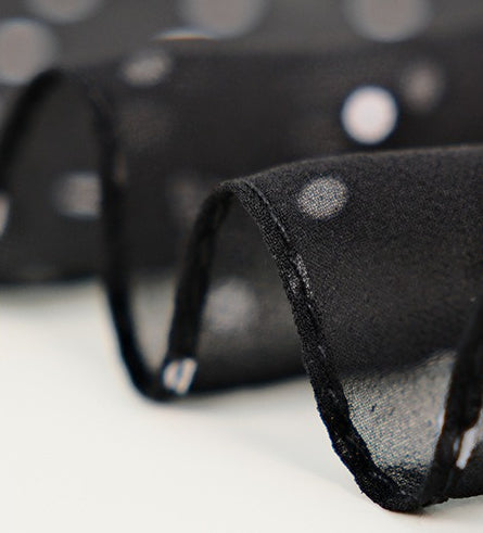 Polka Print Long Lightweight Scarf